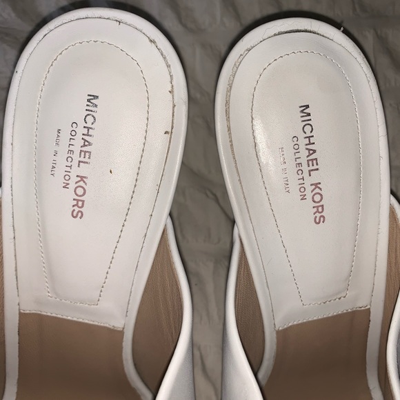 Michael Michael Kors made in Italy white high heels slides size 39 - Picture 11 of 13